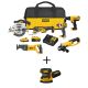 DEWALT 20-Volt MAX Lithium-Ion Cordless Combo Kit (6-Tool) with 20-Volt Brushless 5 inch Random Orbital Sander (Tool-Only)