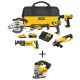 DEWALT 20 Volt MAX Lithium-Ion Cordless Combo Kit (6-Tool) with 20 Volt Max Lithium-Ion Cordless Jig Saw (Tool-Only)