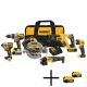 DEWALT 20-Volt MAX Lithium Ion Cordless Combo Kit (6-Tool) with Batteries, Charger, Tool Bag and Bonus Battery Pack (2-Pack)