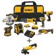 DEWALT 20-Volt MAX Li-Ion Cordless Combo Kit (7 tool) w/ 20-Volt MAX Li-Ion Cordless 4-1/2 inch to 5 inch Grinder (Tool Only)