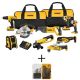 DEWALT 20-Volt MAX Cordless Combo Kit (9-Tool) w/ Two 2.0Ah Batteries, Charger and Black and Gold Drill Bit Set (21-Piece)