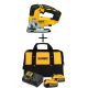 DEWALT 20-Volt MAX XR Li-Ion Cordless Brushless Jigsaw (Tool-Only) w/ 20-V Battery Pack 5.0Ah (2-Pack), Charger and Kit Bag