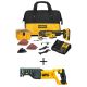 DEWALT 20-Volt MAX Lithium-Ion Cordless Brushless Oscillating Tool Kit w/ 20-Volt Cordless Reciprocating Saw - Tool Only