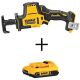 DEWALT ATOMIC 20V MAX Cordless Brushless Compact Reciprocating Saw(Tool-Only) w/ 20V MAX Compact Lithium-Ion 2Ah Battery Pack