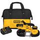 DEWALT 20-Volt MAX Lithium-Ion Cordless Band Saw Kit with Battery 5Ah, Charger and Contractor Bag
