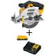 DEWALT 20-Volt MAX Li-Ion Cordless 6-1/2 inch Circular Saw (Tool-Only) w/ 20-Volt MAX Li-Ion Battery Pack 3.0Ah w/ Charger