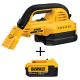 DEWALT 20-Volt 1/2 Gal. MAX Lithium-Ion Wet/Dry Portable Vacuum with Bonus 20-Volt MAX XR Li-Ion Premium Battery Pack 4.0 Ah