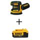 DEWALT 20-Volt MAX XR Cordless Brushless 5 in. Random Orbital Sander (Tool-Only) w/ 20VPremium Lithium-Ion 4.0Ah Battery Pack