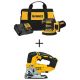 DEWALT 20V MAX XR Cordless Brushless 5 in. Random Orbital Sander Kit and Cordless Brushless Jigsaw w/ 2.0Ah Battery and Charger