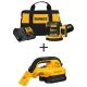 DEWALT 20-Volt MAX XR Cordless Brushless 5 in. Random Orbital Sander w/ 20-Volt 1/2 Gal. Wet/Dry Portable Vacuum (Tool-Only)