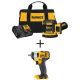 DEWALT 20-Volt MAX XR Cordless Brushless 5 in. Random Orbital Sander w/ 20-Volt 3/8 in. Hog Ring Impact Wrench Kit(Tool-Only)