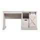 Ameriwood Home Bayshore 51.9 in. H Rustic White Single Pedestal Computer Desk