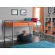 DHP Alyssa Silver Twin Metal Kids Loft-Bed