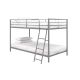 DHP - Fulton Silver Metal Twin Over Twin Bunk Bed