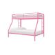 DHP - Cindy Pink Metal Twin Over Full Bunk Bed