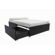 DHP Kristian Black Faux Leather Full Upholstered Platform Bed with Storage