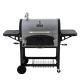 Dyna Glo Dual Zone Premium Charcoal Grill in Stainless Steel and Black