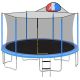 maocao hoom 15 ft. Blue Backyard Trampoline w/ Safety Enclosure, Basketball Hoop and Ladder - DJ-C-SW000052AC