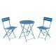 Inner Decor Hayes Navy Blue 3-Piece Metal Folding Outdoor Bistro Set w/ Table