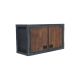 DURAMAX 36 in. Industrial Black Metal w/ Wood Wall Cabinet