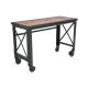 DURAMAX 52 in. x 24 in. Rolling Industrial Worktable Desk w/ Solid Wood Top