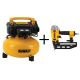 DEWALT 6 Gal. Electric Air Compressor with Bonus Pneumatic 16-Gauge 2-1/2 in. Nailer