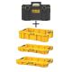 DEWALT TOUGHSYSTEM 2.0 22-in Medium Tool Box w/ (1) TOUGHSYSTEM 2.0 Deep Tool Tray & (2) TOUGHSYSTEM 2.0 Shallow Tool Trays