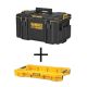 DEWALT TOUGHSYSTEM 2.0 Large Tool Box and 2.0 Shallow Tool Tray