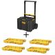DEWALT TOUGHSYSTEM 2.0 24 in. Mobile Tool Box w/ (4) TOUGHSYSTEM 2.0 Shallow Tool Trays
