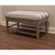 Decor Therapy - Farley Light Blue Upholestered Bench