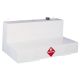 Delta Low-Profile L-Shaped Steel Liquid Transfer Tank in White 487000