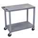 Luxor EC 32 inch 2-Shelf Utility Cart in Gray