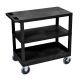 Luxor EC 32 in. Utility Cart w/ 5 in. Casters in Black