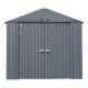 Arrow Elite 8 ft. W x 6 ft. D Anthracite Gray Premium Vented Corrosion Resistant Steel Storage Shed