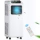 Costway 8,000 BTU Portable Air Conditioner with Dehumidifier in Black and White