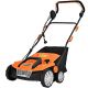 Costway 15-in. 13 Amp Corded Electric Push Button Start Walk Behind Push Mower Scarifier Electric Lawn Dethatcher Orange