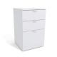 Berkeley 3-Drawer White File Cabinet 28.27 in. H x 18.11 in. W x 17.7 in. D