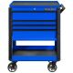 Extreme Tools Professional 33 in. Deluxe 4-Drawer Tool Utility Cart w/ Bumpers in Blue
