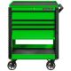 Extreme Tools Professional 33 in. Deluxe 4-Drawer Utility Tool Cart w/ Bumpers in Green