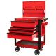 Extreme Tools Professional 33 in. Deluxe 4-Drawer Tool Utility Cart w/ Bumpers in Red