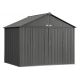 Arrow 10 ft. W x 8 ft. H x 8 ft. D EZEE Extra-High Gable Shed in Charcoal w/ Snap-IT Quick Assembly and Swing Door Design