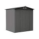 Arrow 6-ft H x 5-ft D x 5.5-ft D EZEE Galvanized Steel Low Gable Shed in Charcoal w/ Snap-IT Quick Assembly