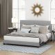 Furinno - Laval Glacier King Button Tufted Bed Frame