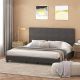 Furinno - Laval Stone King Button Tufted Bed Frame