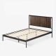 Zinus - Wesley Brown Queen Metal and Wood Platform Bed