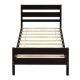 ANBAZAR Espresso Twin Platform Bed Frame Heavy Duty Twin Size Bed Frame Wood Platform Bed with Headboard and Foot-Board