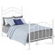 Dorel Living Rima White Twin Metal Bed
