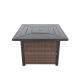 Hampton Bay Beacon Park 36inch Square Steel LPG Fire Table w/ Wicker Base