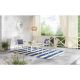 Hampton Bay Beach Haven Shell White 4 pc Sling Outdoor Patio Conversation Seating Set