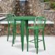 Hanover Fontana 3 pc Aluminum Outdoor Bistro Set w/ 2 Sling Swivel Rockers and a 32 inch Cast-Top Table